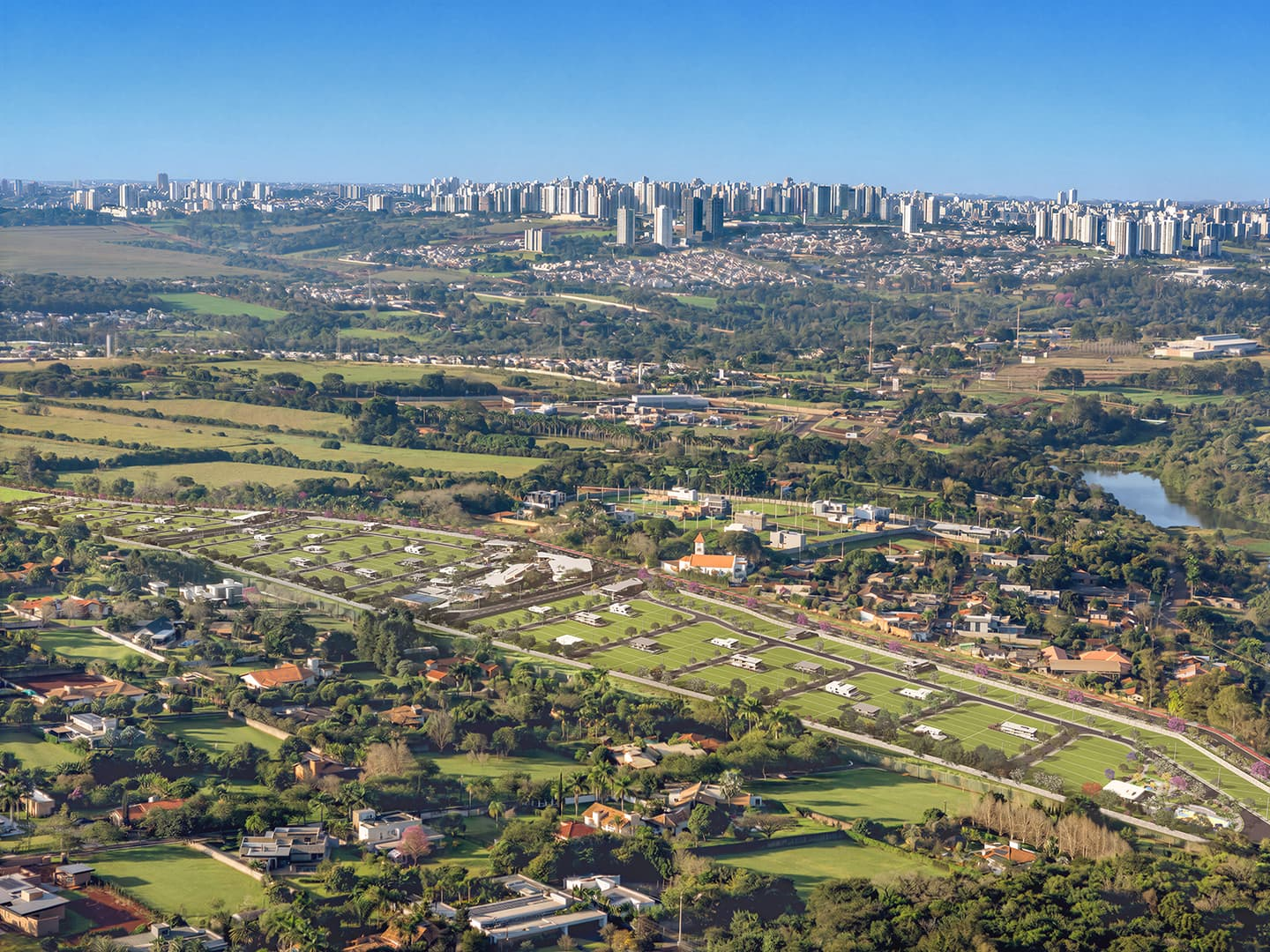 Vista aérea do empreendimento The Line em Londrina